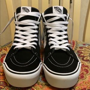 Brand new high top checkered vans size 10